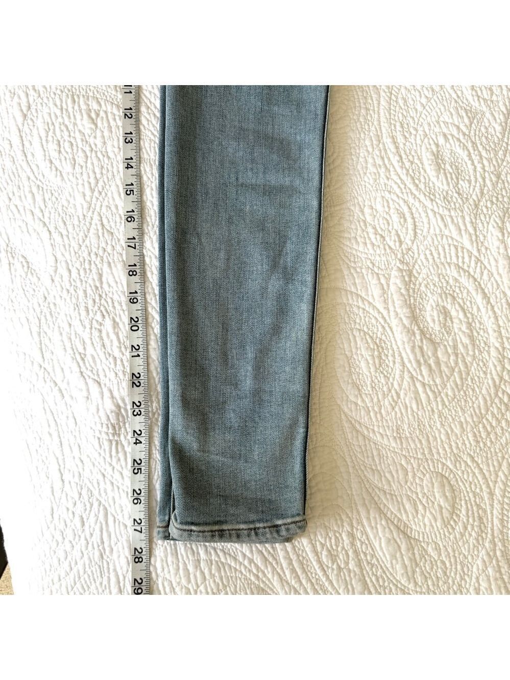 Madewell 11" Roadtripper High Rise Skinny Jeans Womens Size 28 Blue Light Wash - Picture 14 of 14